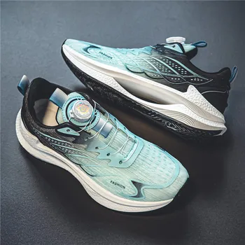 Summer Breathable Casual Sports Shoes for Men, New Fashionable and Versatile Breathable Mesh Rotating Buckle Running Shoes Suitable for Outdoor Sports and Daily Wear 1