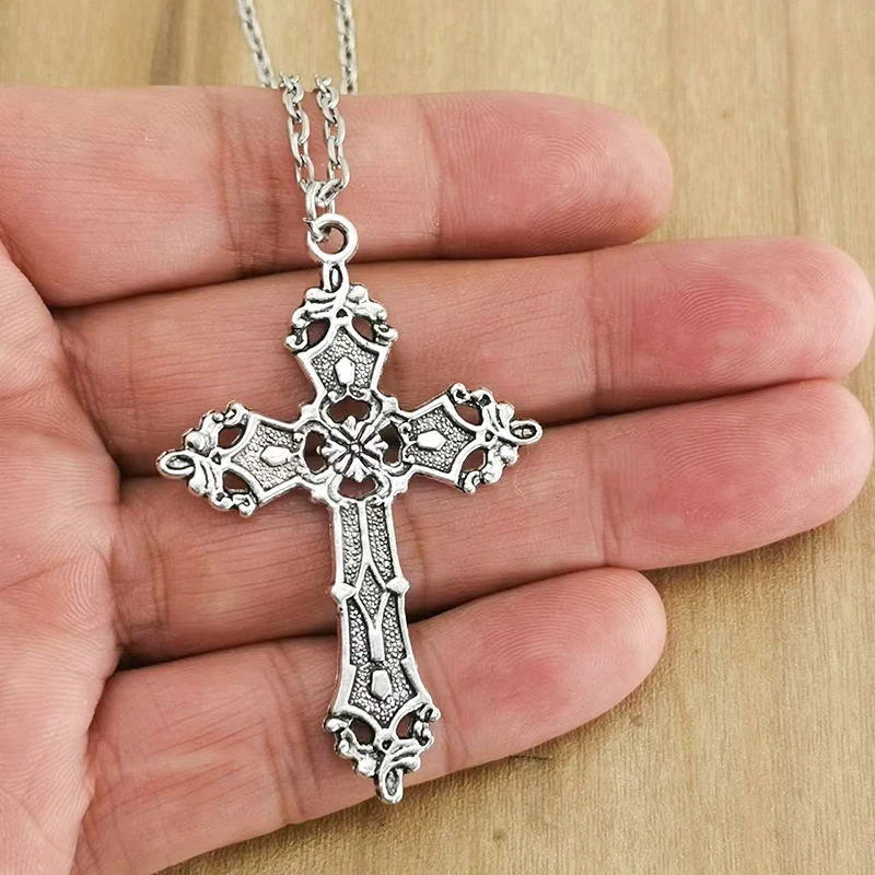 Big Cross Pendant Necklace For Women 