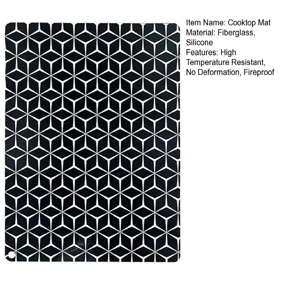 Induction Cooktop Mat High-Temperature Resistant Silicone Fireproof Cooktop Protector Mat Air Fryer Liners Kitchen Accessories