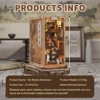 Cutebee Book Nook DIY 3D Wooden Puzzle Kit Bookshelf Miniature Anime Building Dollhouse Alley Bookend Toys Gifts Home Decoration 6