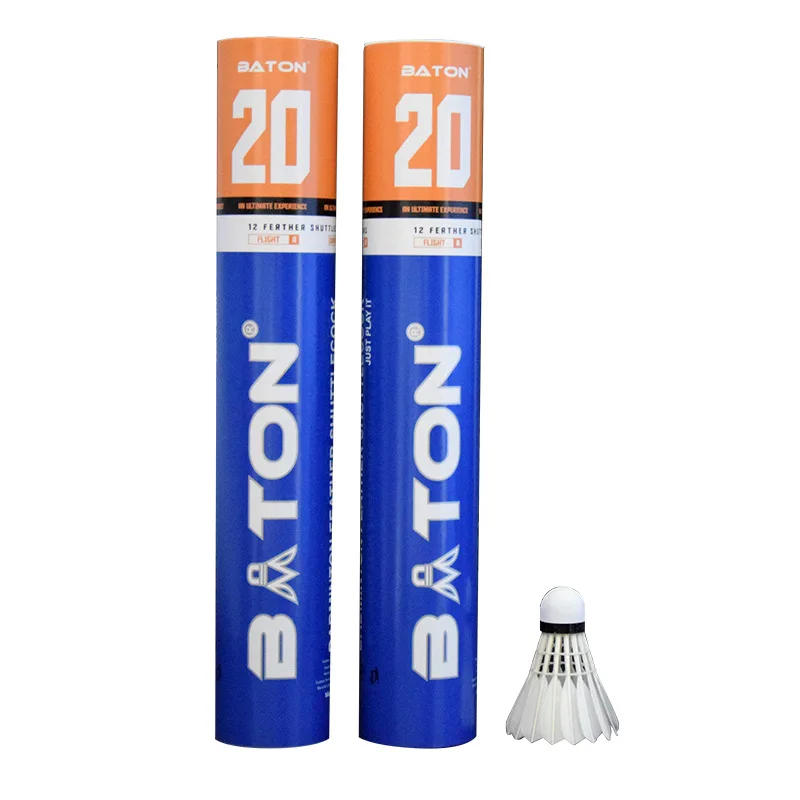 

BATON 20 duck feather badminton Class A stable professional endurance club ball 5 tubes