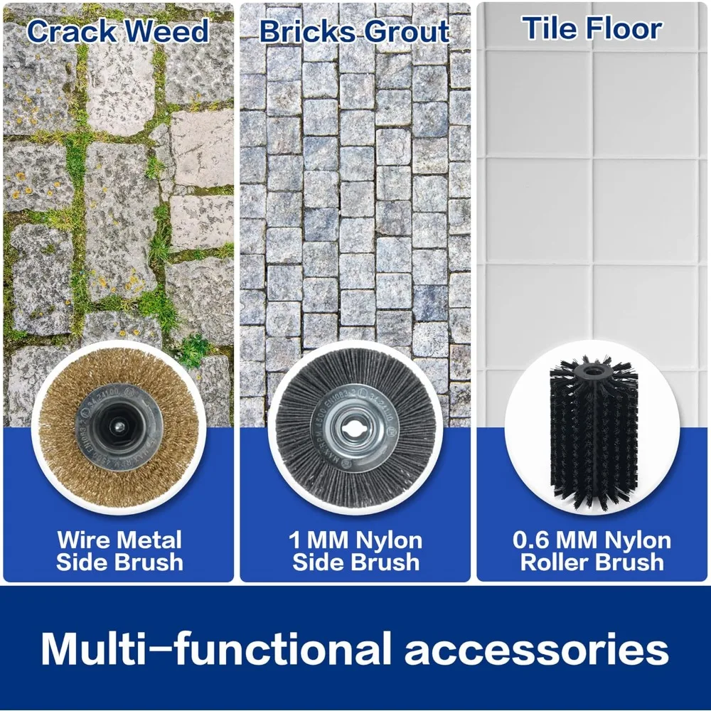Tile Floors Electric Grout Cleaner Machine Tile cleaner Work for Whole House Paver Patio Flagstone Carpet 2