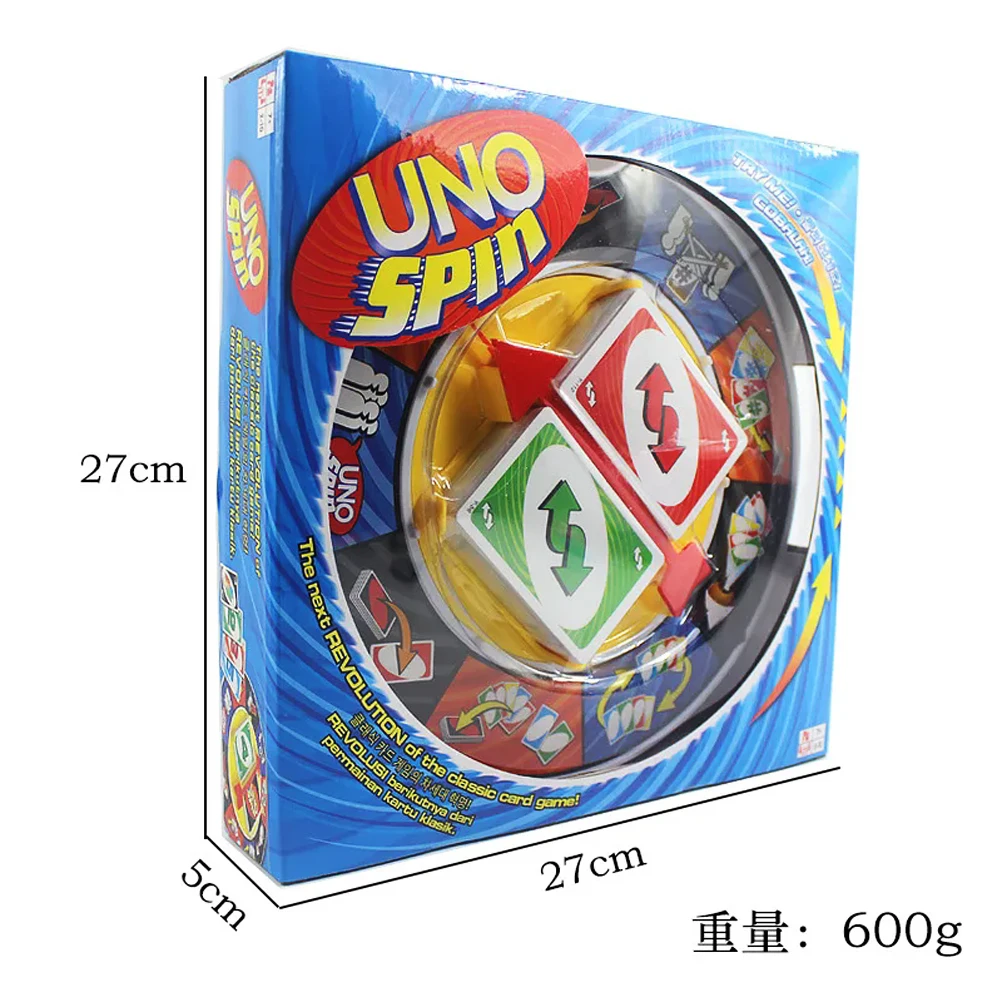 Uno Spin Game Card Board Game Family Funny Entertainment Poker Playing Uno Spin Card
