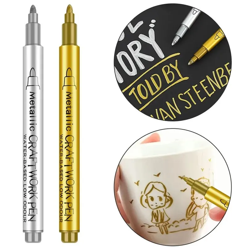 Paint Marker Pen 1Set DIY Metal Waterproof Permanent Craftwork Resin Mold Pen Art Painting Easter Decoration