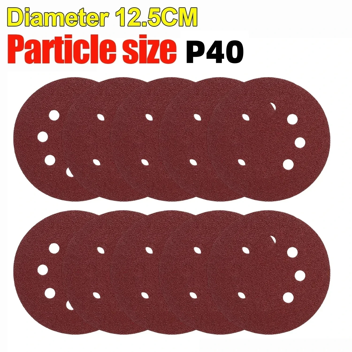 Versatile Sanding Discs - 125mm, Multi-Surface Polishing Pads, 40-3000 Grit
