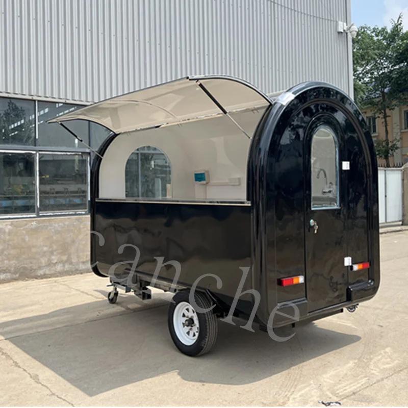 CE proved double axles 304 brushed mirror stainless steel camping cart caravan/ customized ice cream kitchen camper food trailer stainless steel bedroom trash can gold kitchen cover camping under sink cabinetv trash can hotel room cozinha household items