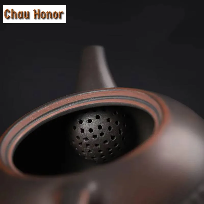220ml Qingxi Purple Pottery Teapot Handmade Household Ball Hole Filtration Kungfu Teaset Tea Ceremony Accessories Drinkware Gift