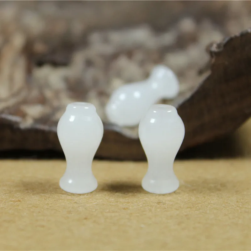 

Jade Xinjiang white jade small vase accessories artificial DIY accessories jade semi-finished accessories customization wholesal