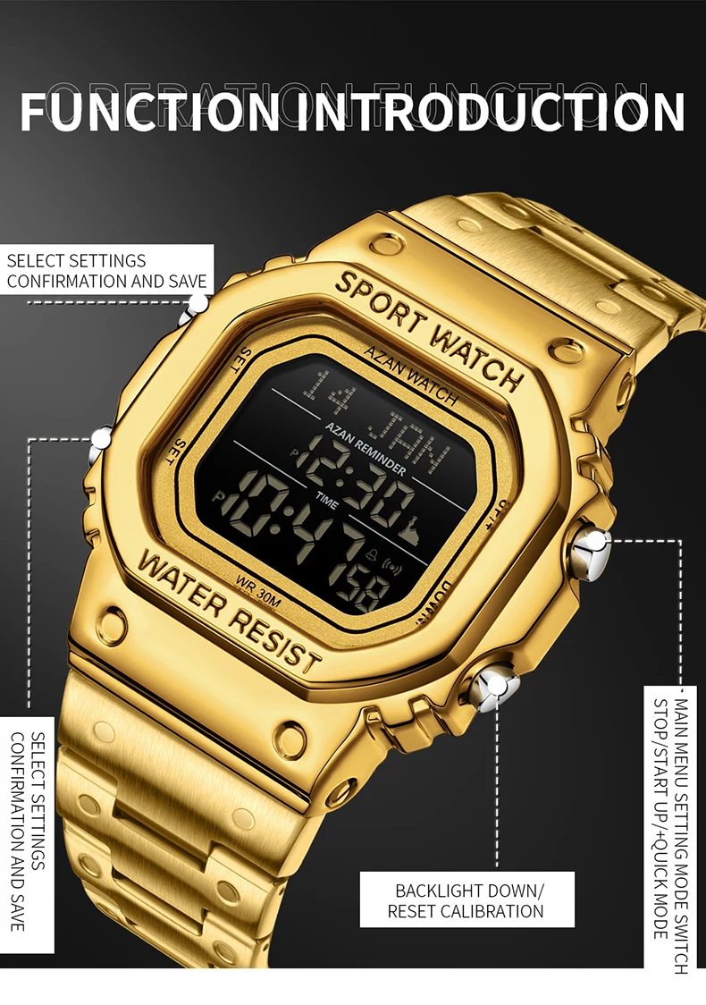 Orologio da polso digitale di lusso da uomo, orologio da polso alla moda, orologio antiurto con conto alla rovescia, impermeabile, con data e settimana, orologio da uomo_voghion.com