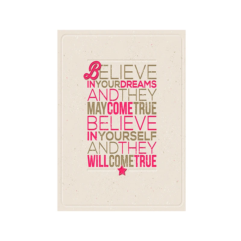Papierschmiede® Set Poster da parete con Frasi e Citazioni (4), A3 (30x42 cm) « Motivation (English) » Decorazioni da Muro per Soggiorno, Camera da Letto e Cucina - senza cornici