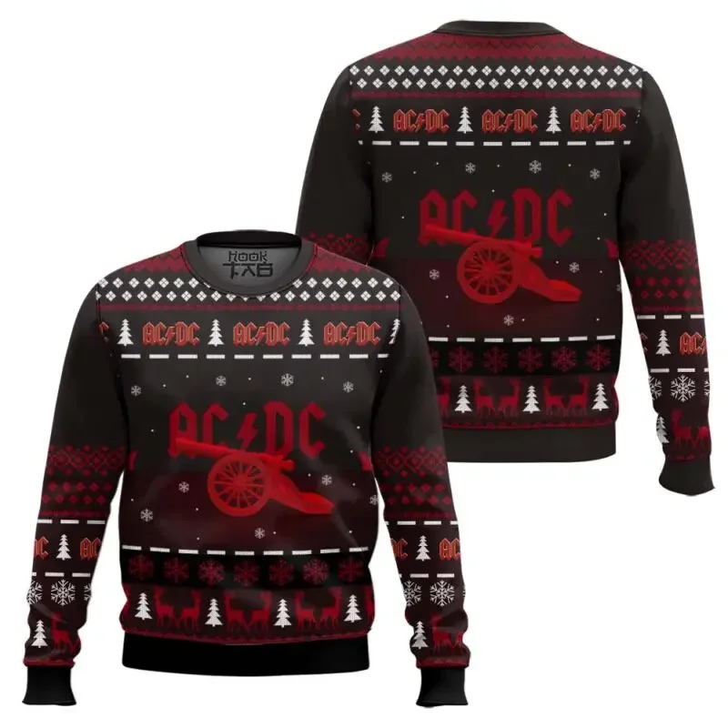 Pull de Noël moche ACDC Rock 6 Pull de Noël moche ACDC Rock