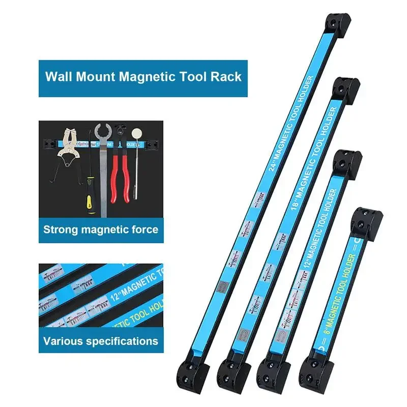 Socket Organizer Magnetic Tool Strip Heavy Duty Magnet Bar Holder Tool Organizer Large Capacity Stable Magnetic Strips