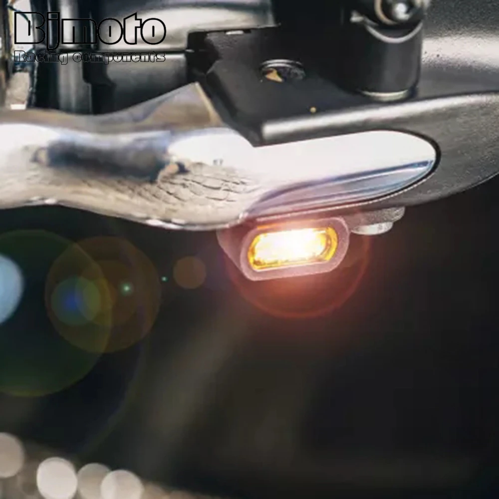GANGEV Feu Clignotant Indicateur Lumière Pour Ha&rley Sport Street Bike  Touring Chopper Moto Mini Clignotants Ambre Indicateur Clignotant Moto LED  12 V 5 W : : Auto et Moto