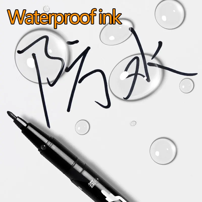 10 PCS Permanent Markers Pens Manga Waterproof Double Sided Colored Oily Ink Sketch Painting Art School Supplies Stationery 5