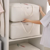 Large Thickened Duvet Quilt Bag Oxford Foldable Storage Bags Blanket Clothes Organizer Closet Travel Moving Bags Zipper Open 1