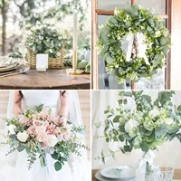 5/10/20Pcs Of Eucalyptus Leaf Stems Green Artificial Plants For Living Room Decoration Bride Wedding Vases Flowers Bouquet Decor 4