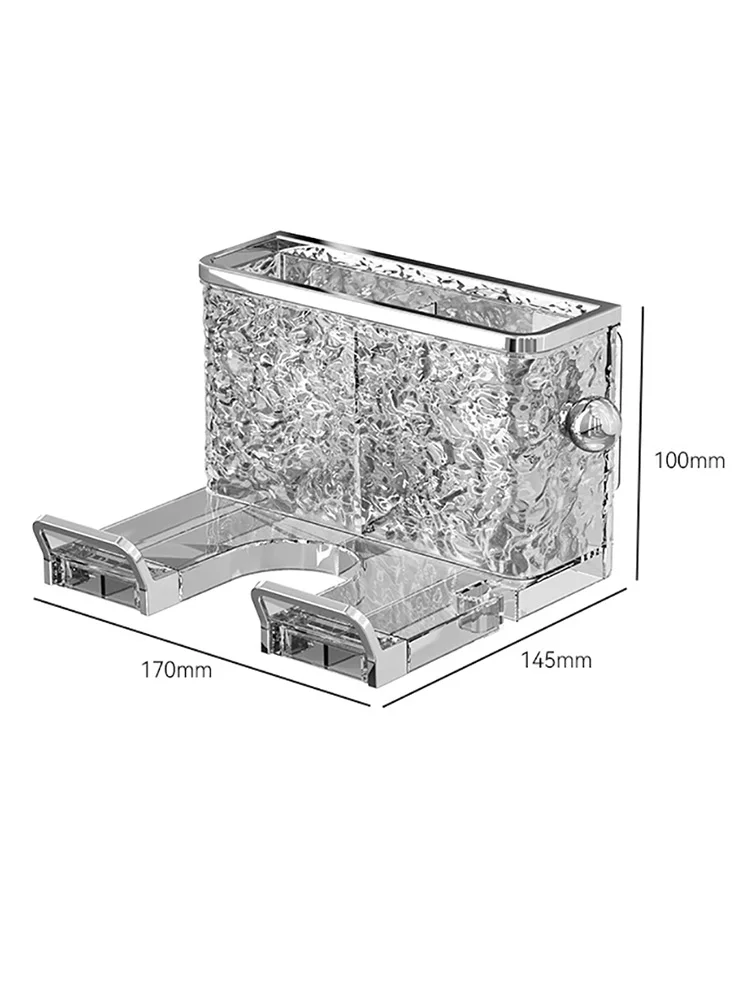 Bathroom Hair Dryer Storage Rack Glacier Patterned Wall Mounted Non Perforated Storage Tube Multifunctional Storage 6