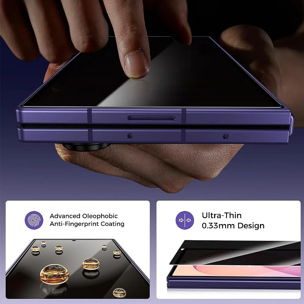 Ultra Wide Privacy Anti-Spy Tempered Glass Screen Protector, Anti-Scratch Film