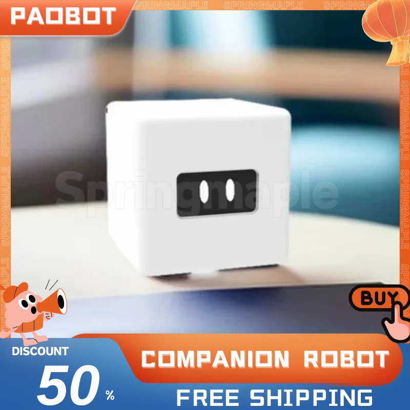 PAOBOT Companion Robot Intelligent Emotional Interaction Desktop Toy Electronic Pet Mini Robot Kids Gifts Custom