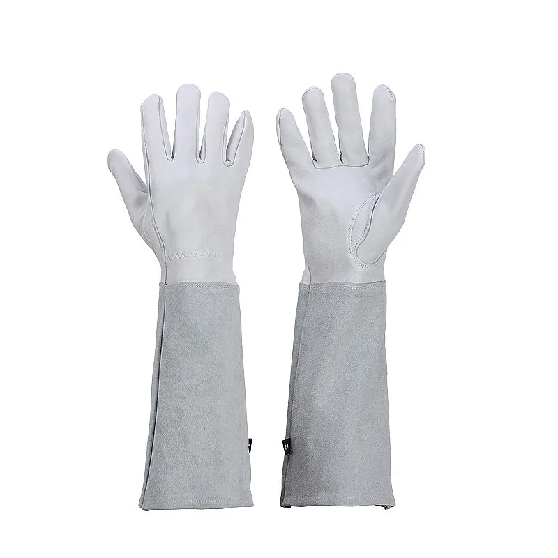 1 Pair Heavy Duty Gardening Rose Pruning Gauntlet Gloves Thorn Proof Long Sleeve Work Welding Garden Gloves long hedge trimmer Garden Tools