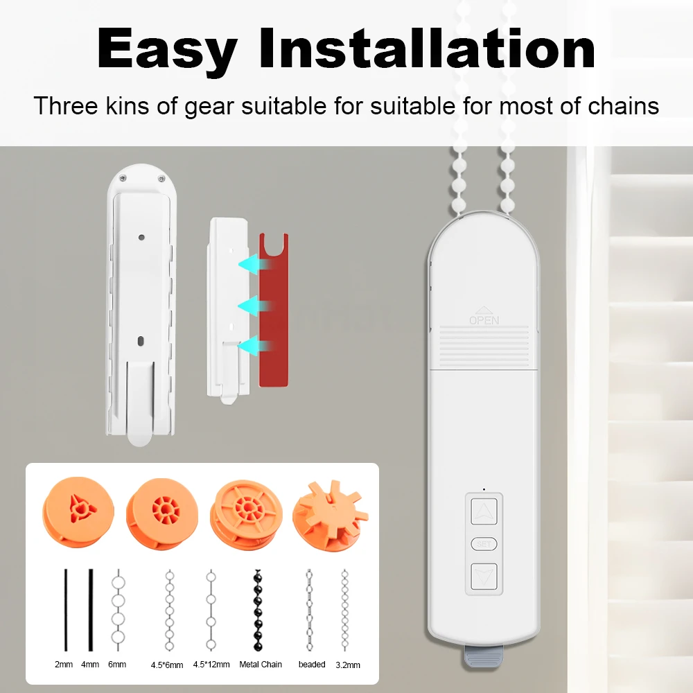 Matter Smart Electric Rolloer Blinds Motor HomeKit Blinds Motorized Motor Blinds Pull Bead Curtain Motor Siri Voice Control