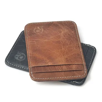 Portafoglio porta carte da uomo Porta carte di credito portatile in vera pelle di design di lusso per porta carte da donna 1