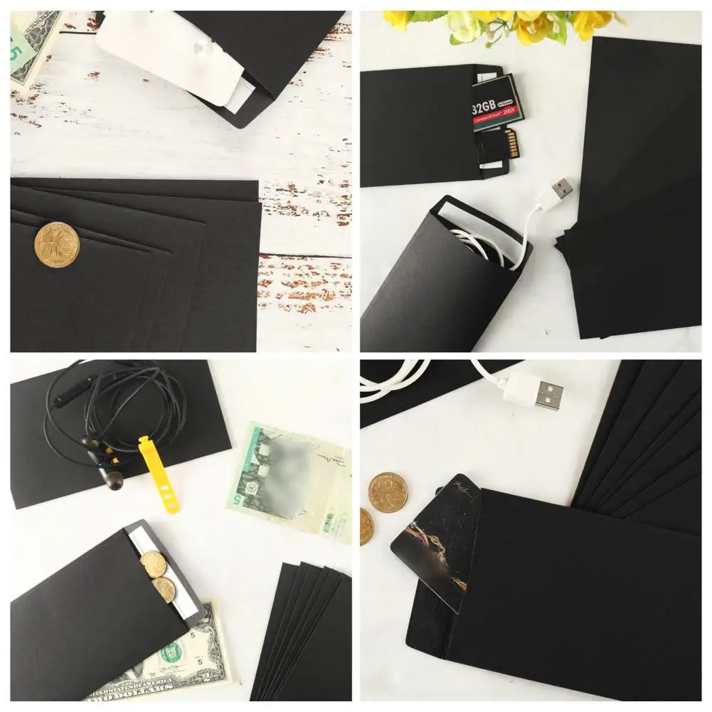 Money Envelopes 50pcs Bright Color Cash Envelopes Wear Resistant Diy Coin Storage Containers kraft paper envelopes mailing envelopes mini envelopes window envelopes