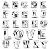 Silver 925 26 Letter A-Z Alphabet Charm Fine Beads Fit Original Charms Silver Bracelet DIY Fine Jewelry for Women Gifts Making 2