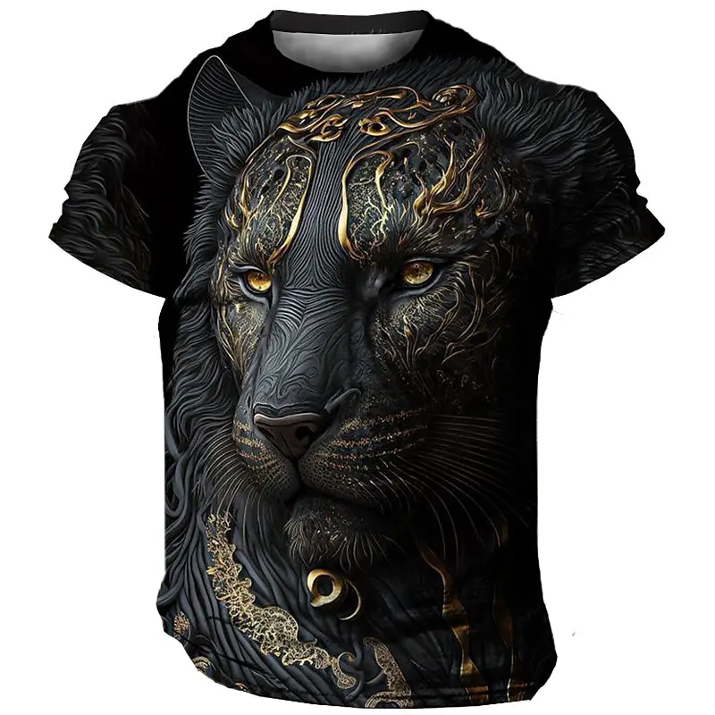 

Daily Oversized 3D Men's T-Shirt Lion Print Tees Tops Summer Casual Animal Pattern Streetwear New Fashion Street Men Clothing