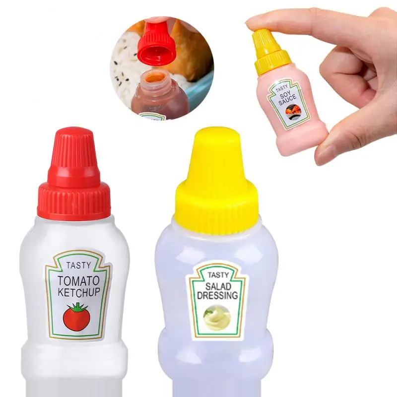 MiniSauceBottlePortableKetcheupSqueezeBottlesRefillableSalad