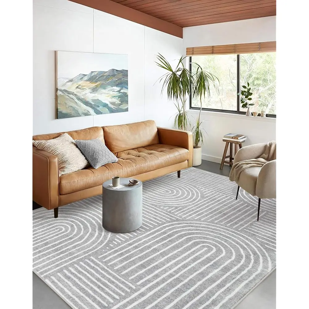 5×7 Soft Washable Ultra-Thin Abstract Rug 1