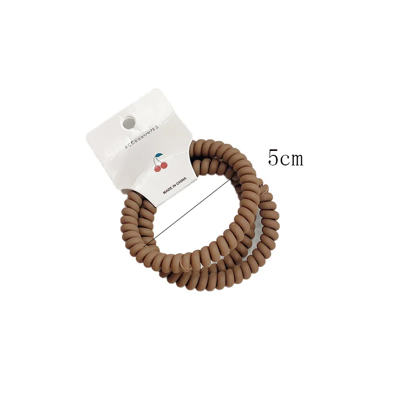 Elastic Knit Telephone Wire Hair Bands Girl Woman Hair Accessories Rubber Band Headwear Hair Rope Spiral Shape Hair Ties - Image 5