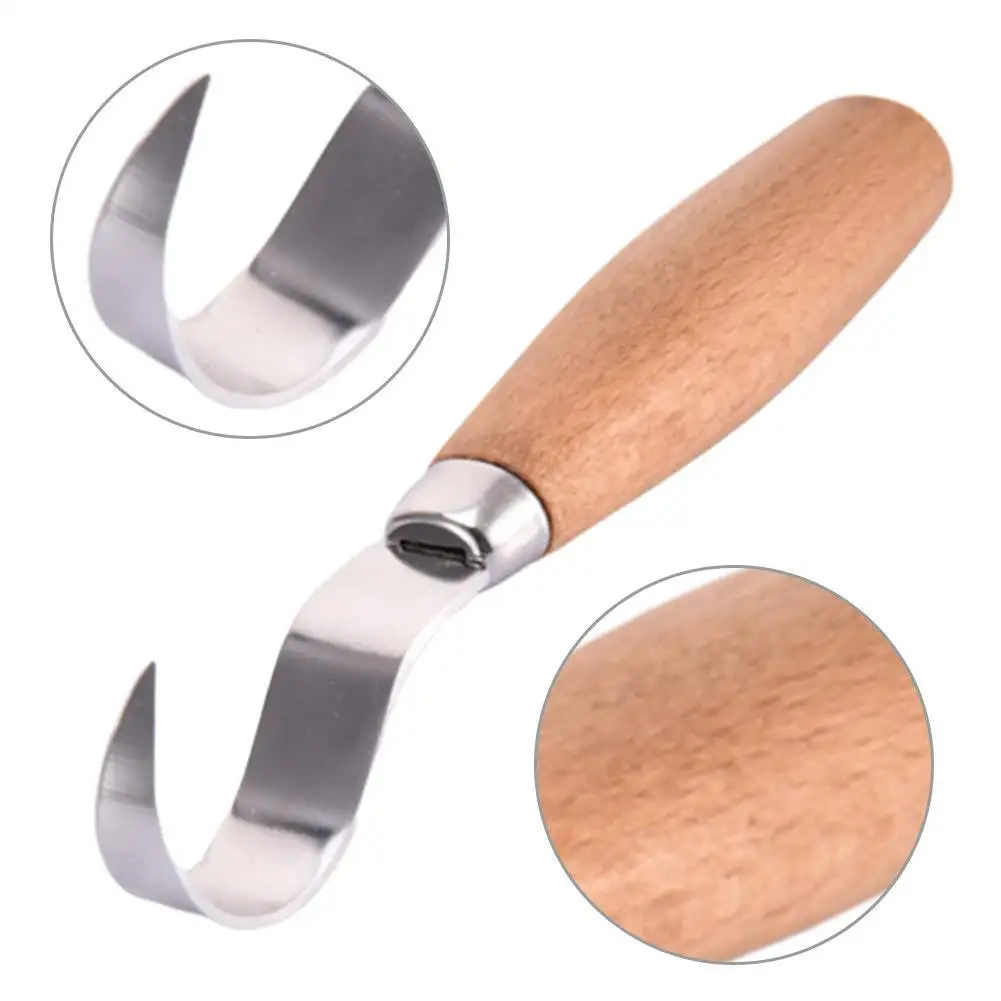 Wood Carving Chisels Wood Carving Knife Chisel Hook Knife Carving Tools Ergonomic Woodworking Spoon Durable Crooked Beginners Sculptural Professional