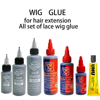 Colla per Extension Capelli e Parrucche in Pizzo a Fissaggio Rapido, Forte Tenuta, Formula Delicata, Facile Applicazione, Disponibile in Diverse Formati (1/2/4 OZ)