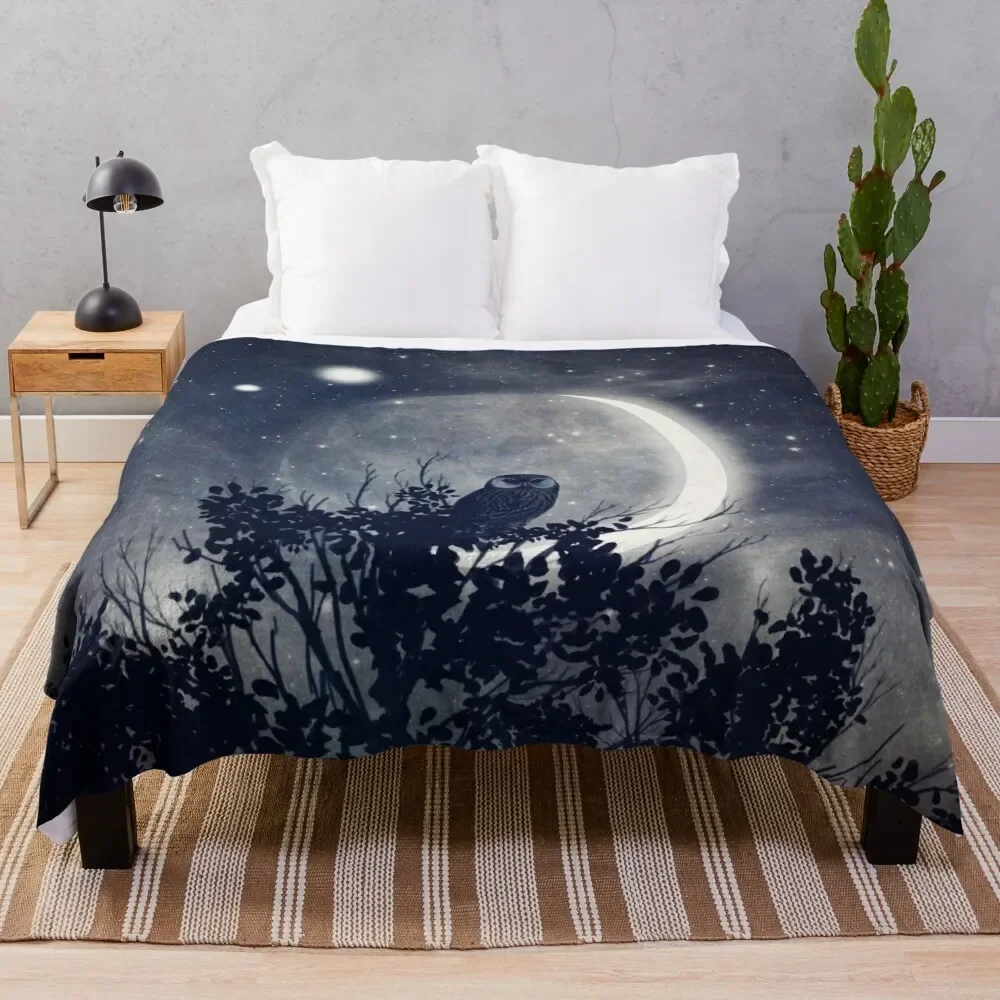 

A Night with Venus and Jupiter Throw Blanket Camping Retros Blankets For Bed Blankets