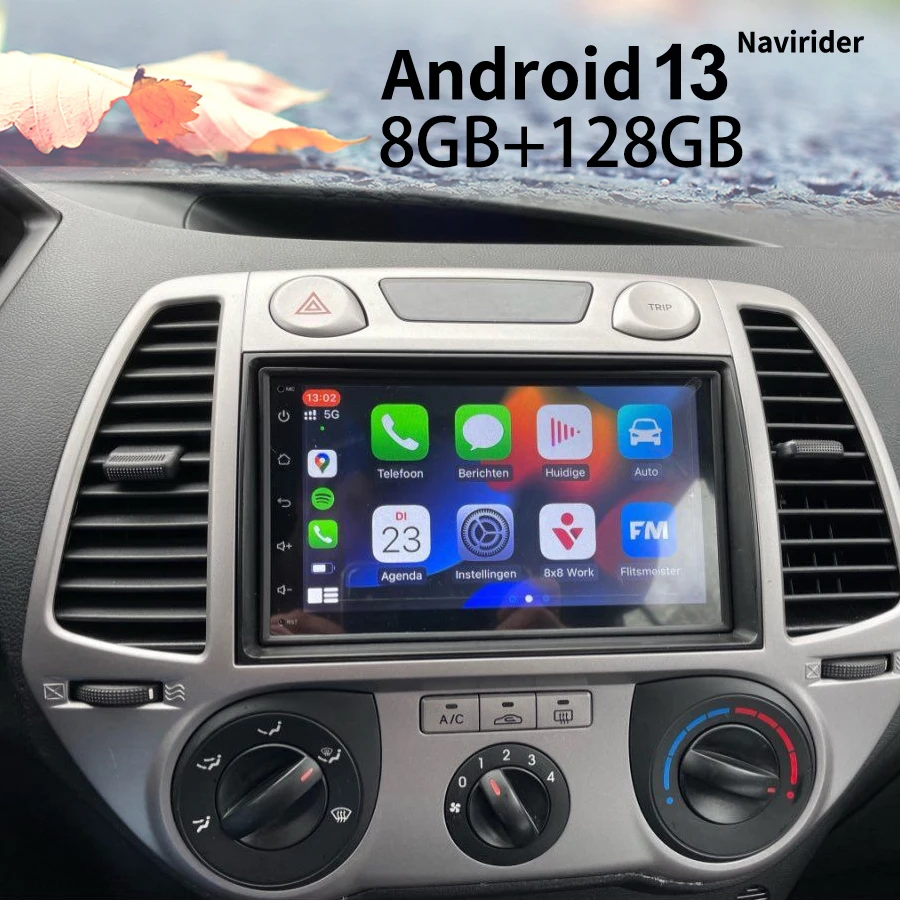 

128GB Car Radio Android 13 Multimedia Video Player For Hyundai I20 2010 2011 2Din GPS Navi Bluetooth Autoradio Wireless Carpaly