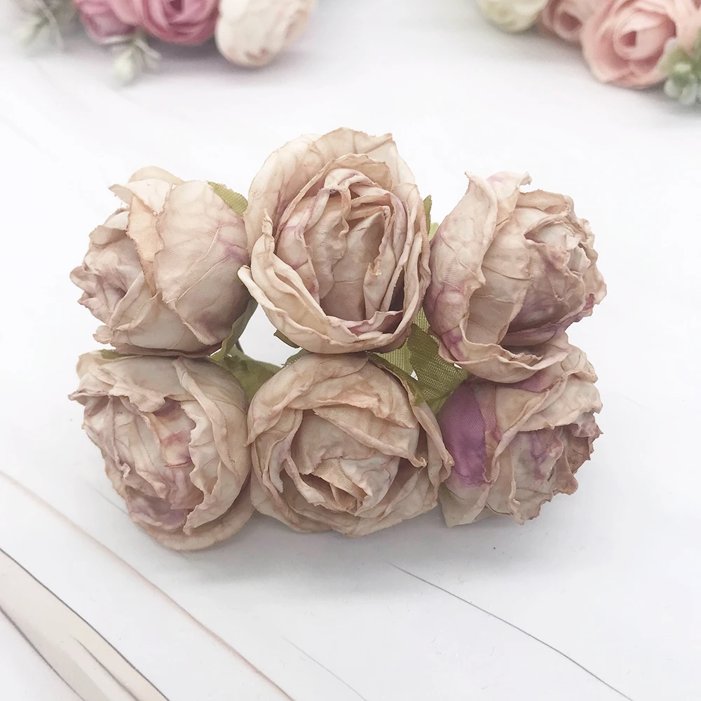 6-Piece European Vintage Rose Silk Flower Garland Kit