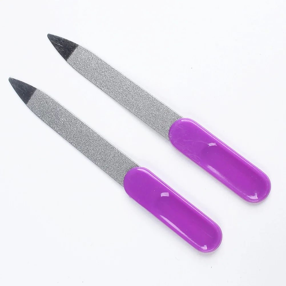 

Manicure Tools Professional Nail File for Pretty Glass Fingernail Files Stainless Steel Metalic