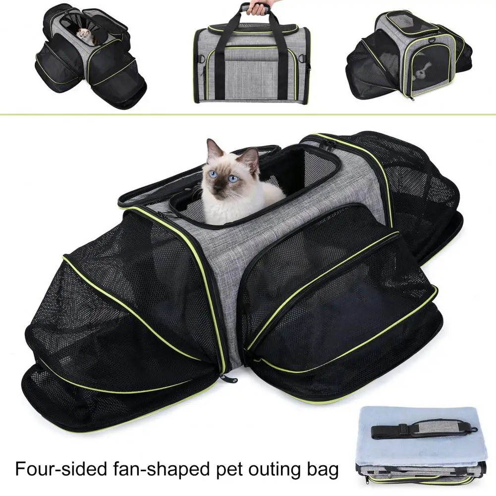 Pet Travel Bag Cat Seat Travel Handbag Pet Supplies Zipper Adjustable Breathable Foldable Expandable Small Medium