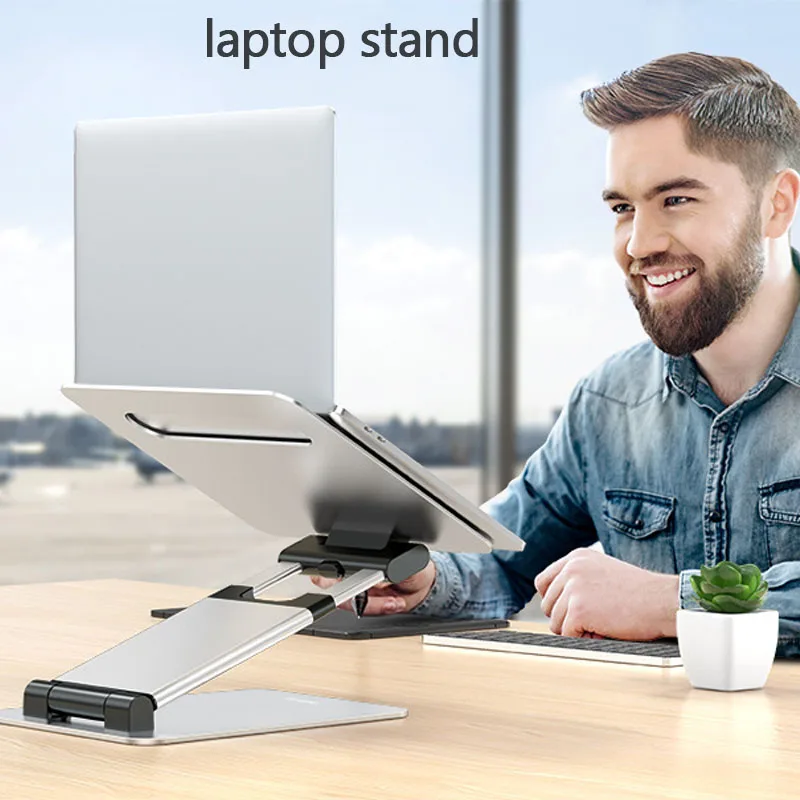 Adjustable-Aluminum-Laptop-Stand-Portable-Retractable-Laptop-Stand-For ...