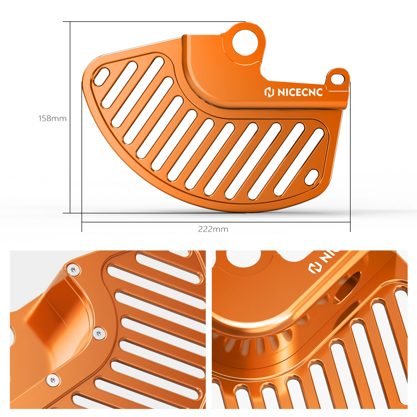 NICECNC Für 2025 KTM EXC 300 SXF 450 SXF 250 EXC-F 350 EXC-F 450 SX 125 SX 250 2016-2025 Vorderer und Hinterer Bremsscheibenschutz – Detail 2