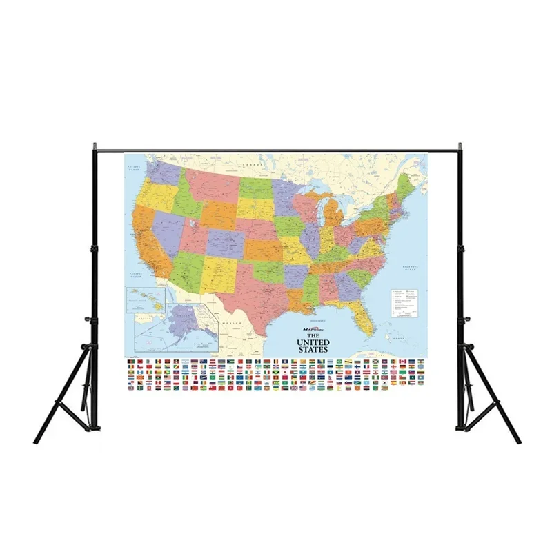 90*60cm The World Map Decorative Posters Unframed Prints Wall Art Canvas Paintings School Supplies Living Room Home Decoration