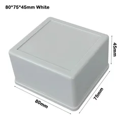 Universal Waterproof ABS Plastic Enclosure Box - Durable Storage Case for Electronics and Instruments (White/Black) (80 - 75 - 45mm White)