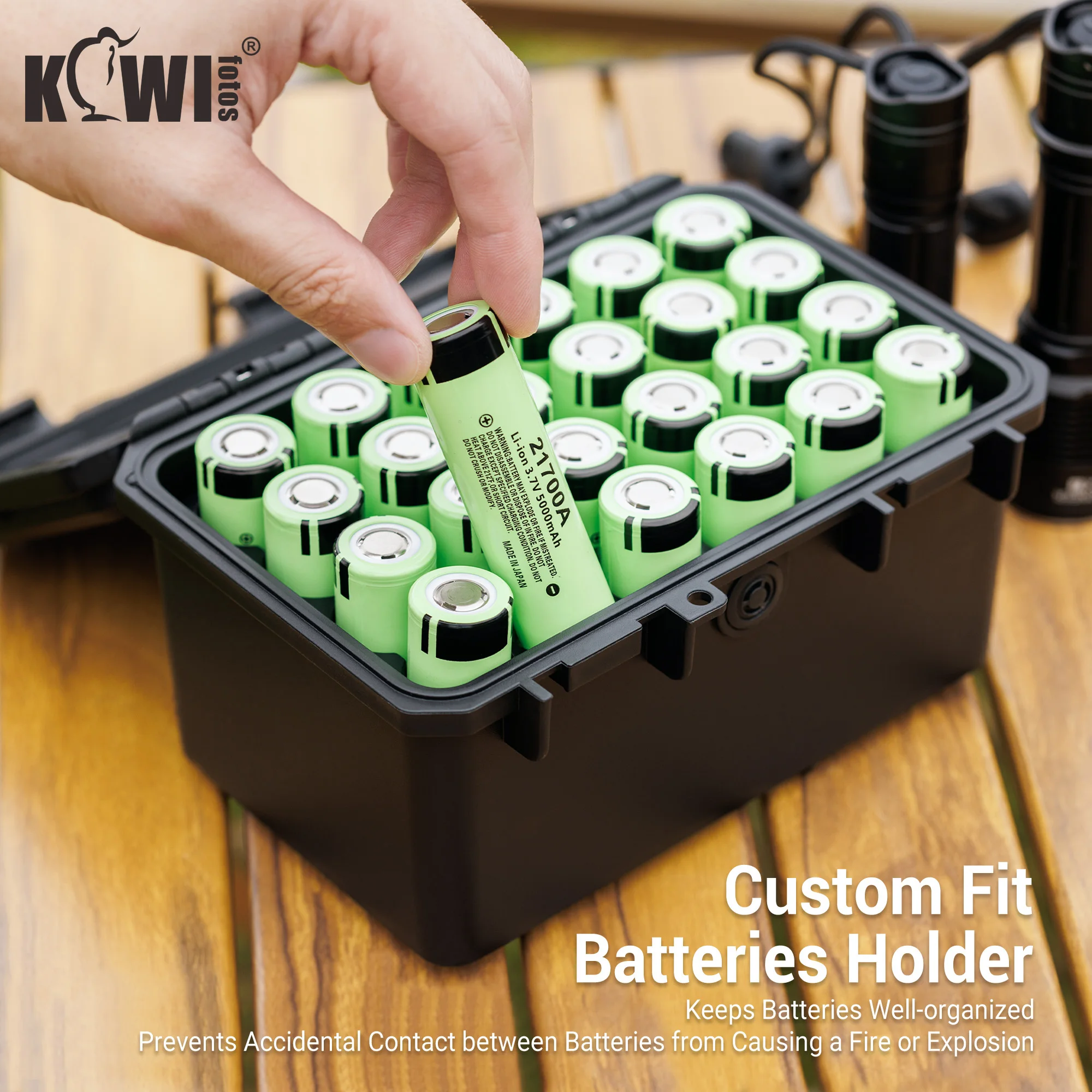 Multi Slots 18650 21700 Batterie behälter aa aaa Münz batterie gehäuse halter mit Batterie tester wetterfester Batterie kasten organisator – Detail 26