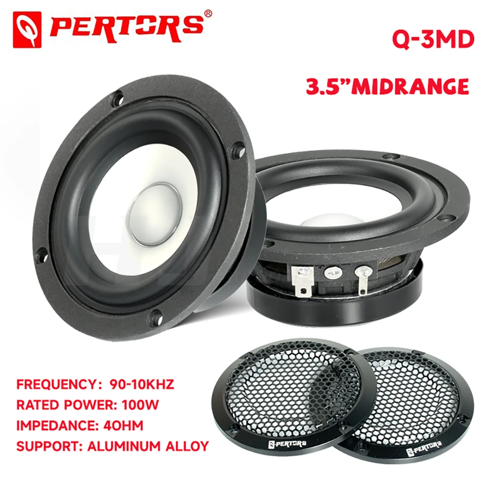 

2pcs Car 3.5 Inch Midrange Speaker Audio Car 3.5 " Car Door Mid Range Tweeter Horn Sound System Max Power 300w With Mesh Cover