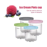 Ice Cream Pints Cup, Ice Cream Containers with Lids for Ninja Creami Pints NC301 NC300 NC299AMZ Series Ice Cream Maker 2