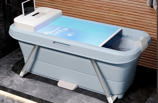 

,fold the automatic heating bath tub, the bath tub is thickened, the bathtub is constant temperature and steaming