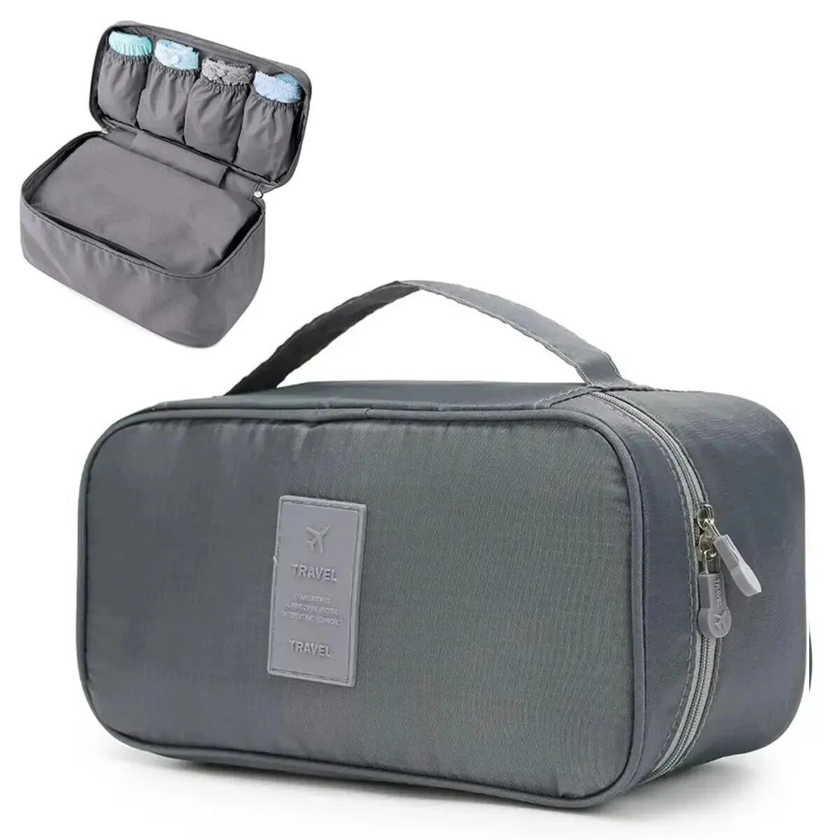 Compact Multi-Function Travel Organizer for Lingerie & Toiletries