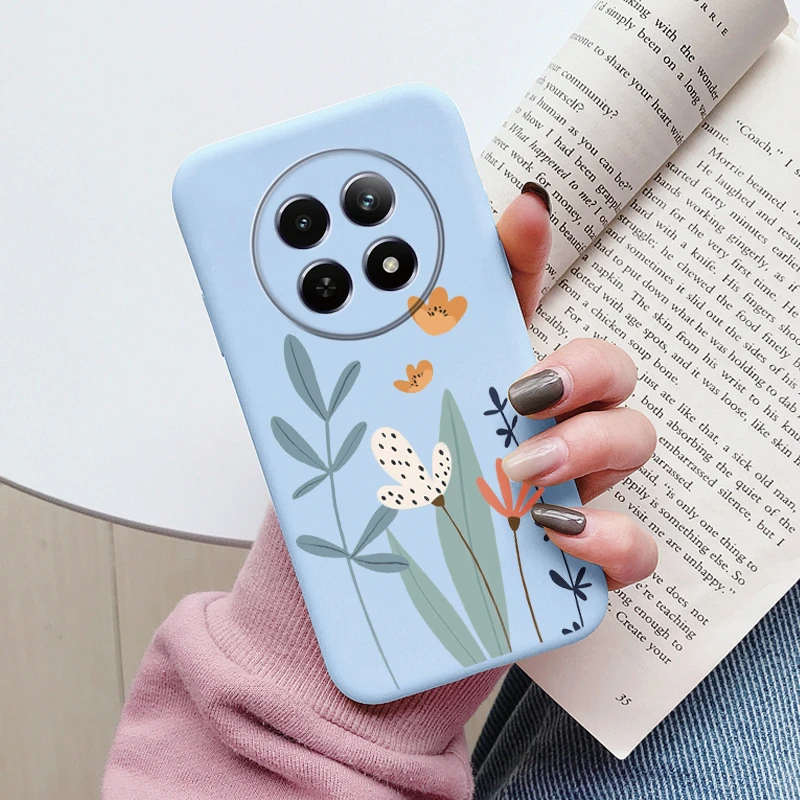 Cute Heart Flower Soft Silicone Matte Protective Back Cover s - Cartoon Design