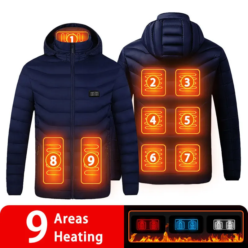 thumbnail image 1 of 9/19 Áreas Chaqueta Calefactable Chaleco Cálido para Mujer USB Chaqueta Calefactora para Hombre Chalecos Calefactables Abrigo Caza Senderismo Camping Otoño Invierno Hombre, 1 of 5